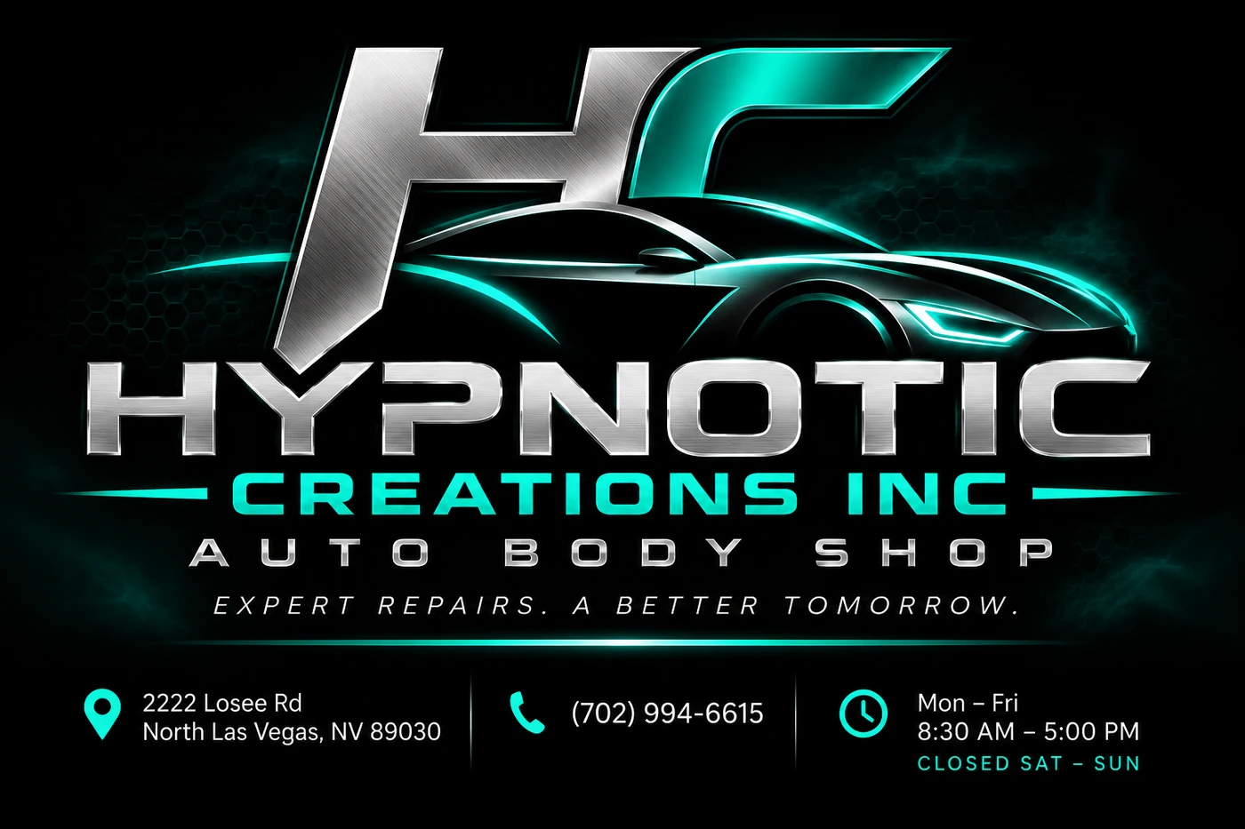 Hypnotic Creations Inc. Auto Body Shop logo